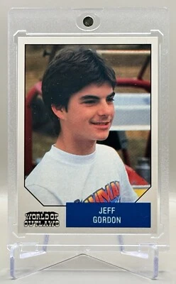 Jeff Gordon 1987 World Of Outlaws Dirt Sprint Car Racing Rookie Card RC #52 - Image 1 of 3