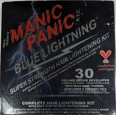 Kit de blanqueador de cabello Manic Panic Blue Lightning - Desarrollador de crema de 30 volúmenes Foto 1 de 3