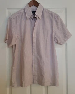 Vintage Kenzo Homme Paris Cotton White Check Short Sleeve Shirt - 39 / 15.5 - Picture 1 of 4
