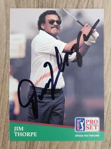 Jim Thorpe Signed 1991 Pro Set PGA Tour Golf Card #161 Auto LEGEND RAD - Picture 1 of 1