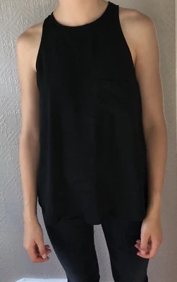 Silk black mauro grifoni blouse / tank top UK 10 - Image 1 of 4