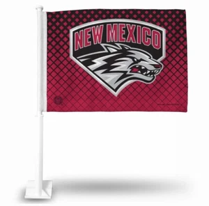 Rico Industries NCAA Nuevo México Lobos Alterna Doble Cara Bandera Coche - Imagen 1 de 1