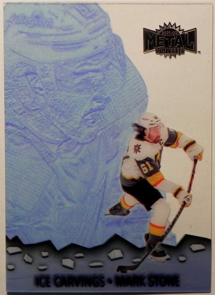 2021-22 21/22 Skybox Metal Universe Ice Carvings IC-8 Mark Stone Golden Knights - Image 1 of 2