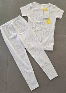 BabyCottons 2 Piece Short Sleeve Top And Pants Pajama Girls Snug Bears Size 6 - Picture 1 of 9