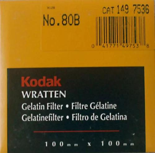 KODAK WRATTEN Gel Filter No. 80B CAT 149 7536  UNOPENED - Image 1 of 1