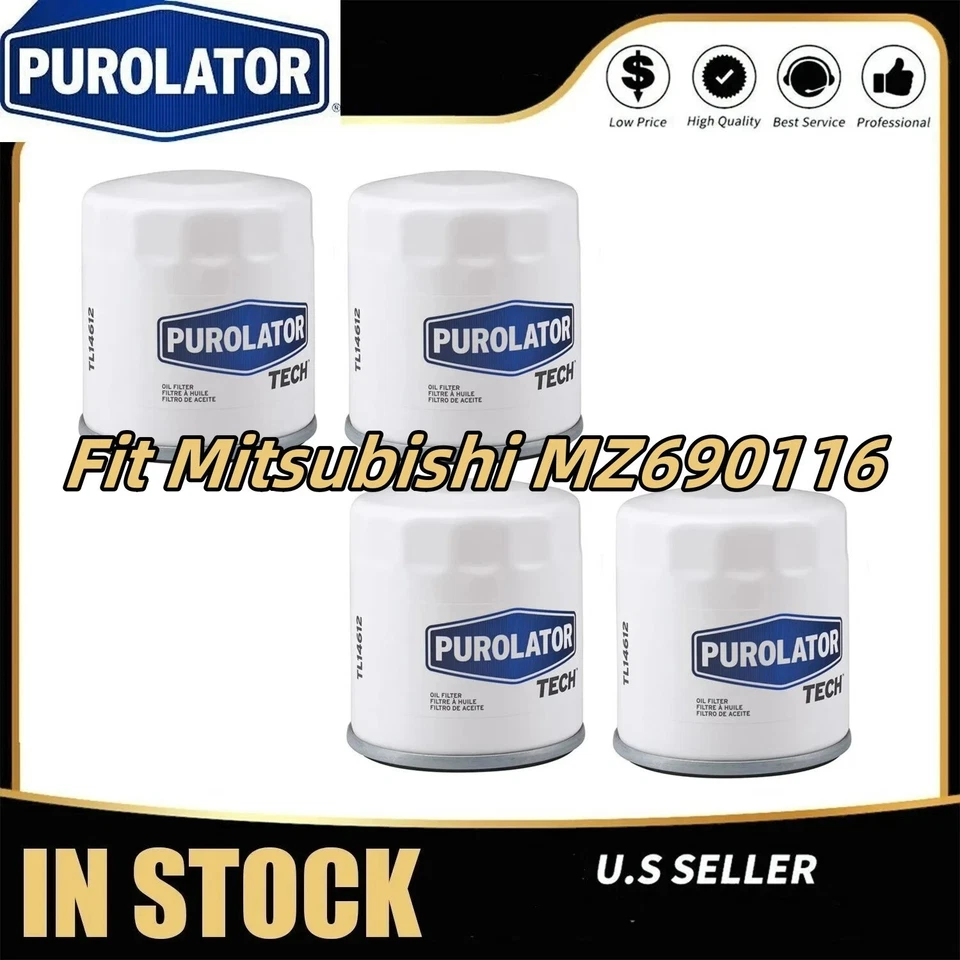 4 Purolator para filtro de aceite Mitsubishi DSM EVO 8 galantos MZ690116 OEM Foto 1 de 4