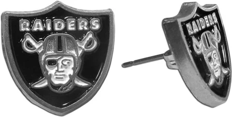 Las Vegas Raiders Football Team Logo NFL Silver Stud Earrings Set Cover