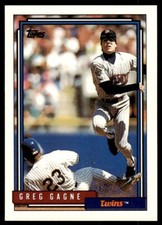 1992 Topps Greg Gagne Baseball Card Minnesota Twins #663