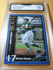 GIANCARLO MICHAEL STANTON JAMMERS 2008 JAMESTOWN ENVELOPE # 47 RC GRADED 10
