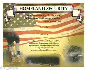 Homeland Security Certificate blank mint condition US Naval Institute - Picture 1 of 1