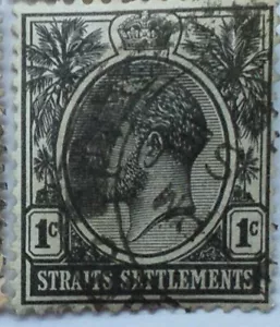 Straits Settlements 1 cent 1919 KGV - Picture 1 of 2