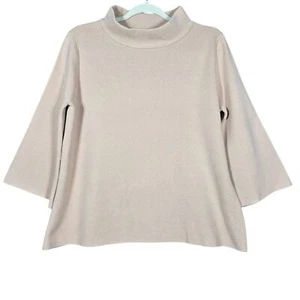 Baltic Born Zola Sweater Womens Medium New Tan Bell Sleeve Cozy Mock Neck Boho - Picture 1 of 12