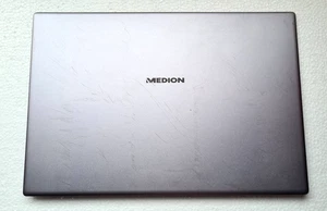Medion Akoya E14303 Pantalla LCD Tapa Trasera Tapa Cubierta y Bisagras PLATEADO - Imagen 1 de 2