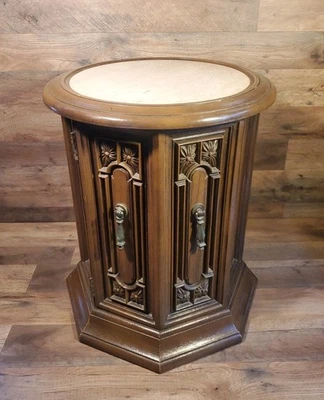 Vintage Philip Reinisch End Table Marble Top Made In Portugal Model R60 3586  - Image 1 of 4