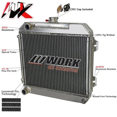 Radiador de aluminio para Toyota Corolla 1971-1974 1973 TE21 TE27 TE28 2TC/2TG 1,6 L Foto 1 de 4