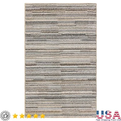 Alfombra antideslizante interior patrón abstracto polipropileno duradero fácil cuidado nueva Foto 1 de 4