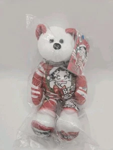 Betty Boop Vintage Christmas 8" Beanie Bear Plush Gallery Treasures 2005 NWT - Picture 1 of 8
