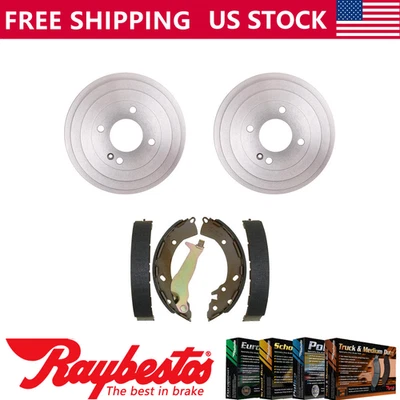 Rear Kit Brake Drums & Brake Shoes Fits 2012-2017 Hyundai Accent - Raybestos - Image 1 of 4