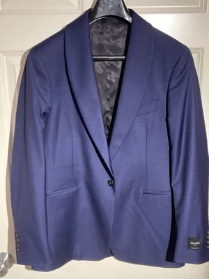 NUEVO CON ETIQUETAS Todd Snyder Azul Esmoquin Abrigo Chaqueta 100% Lana Mantón Solapas 38R Hecho en Italia Foto 1 de 4