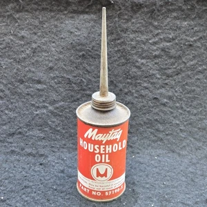 Lata de metal para engrasador doméstico Maytag 61/2" de alto aproximadamente vintage con problemas  - Imagen 1 de 12
