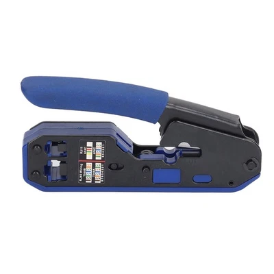 RJ45 Crimping Tool Kit Network Cable Ethernet Jack Pass Through Crimper For - Image 1 of 4