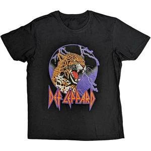 Def Leppard T-Shirt Lightning Leopard Band Official New Black - Picture 1 of 1