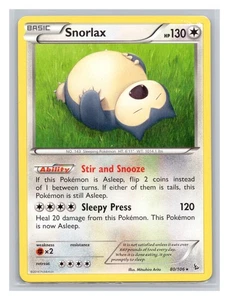 Pokémon TCG Snorlax 80/106 XY - Flashfire Normal MP - Picture 1 of 2