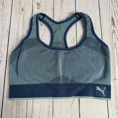 Sujetador deportivo PUMA para mujer talla grande azul Foto 1 de 4