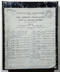 Les Armes Francaises dans La Grande Guerre. Tome III cartes / Maps 1915/1916 - Imagen 1 de 1