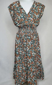 Sienna Sky Dress Women's Medium Sleeveless Knee Length Floral Chiffon Sundress - Picture 1 of 21