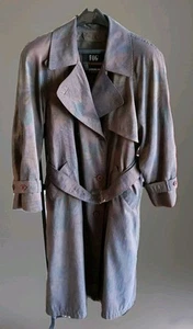 Vintage 80er London Fog Damen Trenchcoat Blumenmuster wasserdicht Wolle gefüttert 8P - Bild 1 von 13
