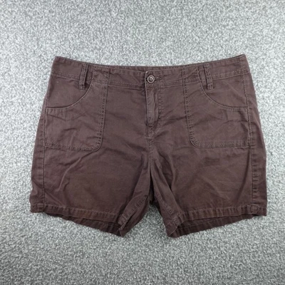 Lucky Brand Shorts Womens Size 30 Brown Casual Cotton Back Pockets Summer Zip - Image 1 of 4