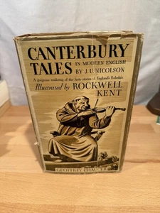 1934 CANTERBURY TALES by Geoffrey Chaucer Illustrated by Rockwell Kent HC Book - Imagen 1 de 8