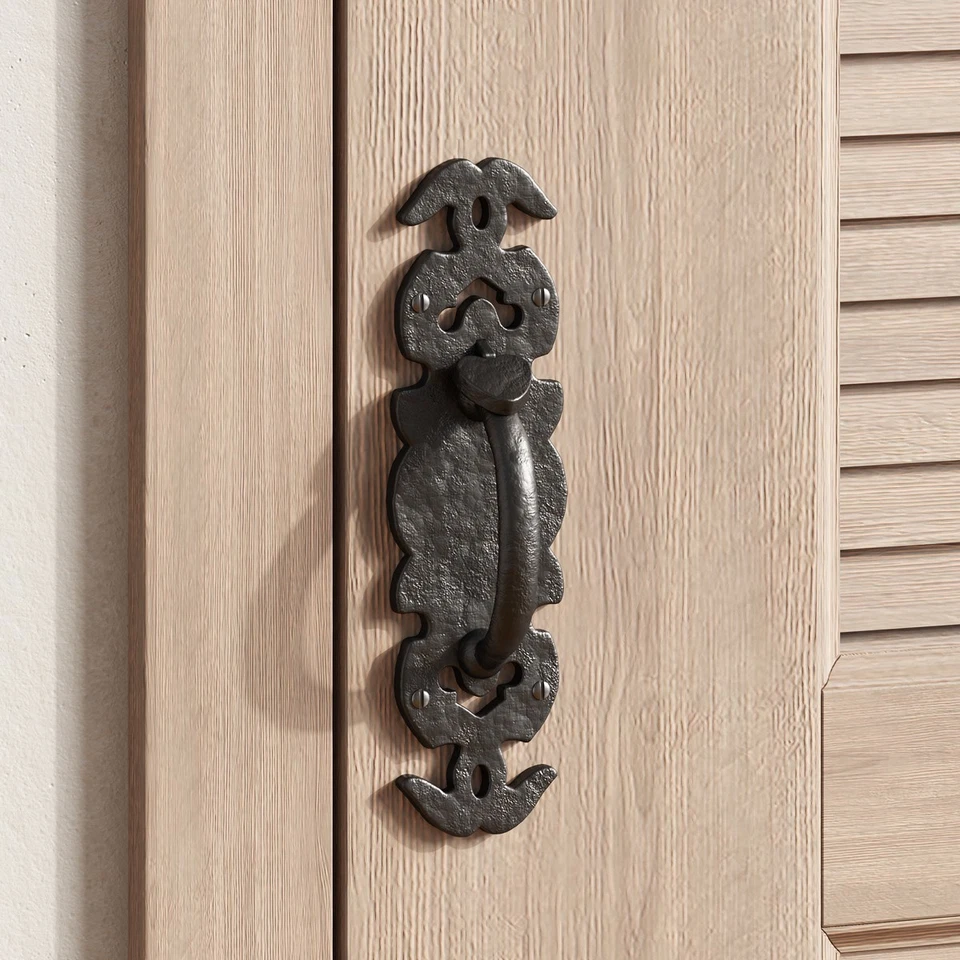 Renovators Supply Fence Gate Latch Lock 6" Black Thumb Cabinet Door Latch Lock - Image 1 of 4