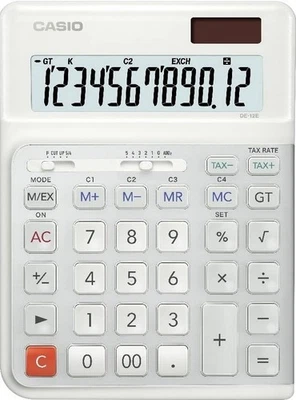 CASIO DE-12E-WE Big Ergonomic Desk Calculator 12-Digit - Image 1 of 4