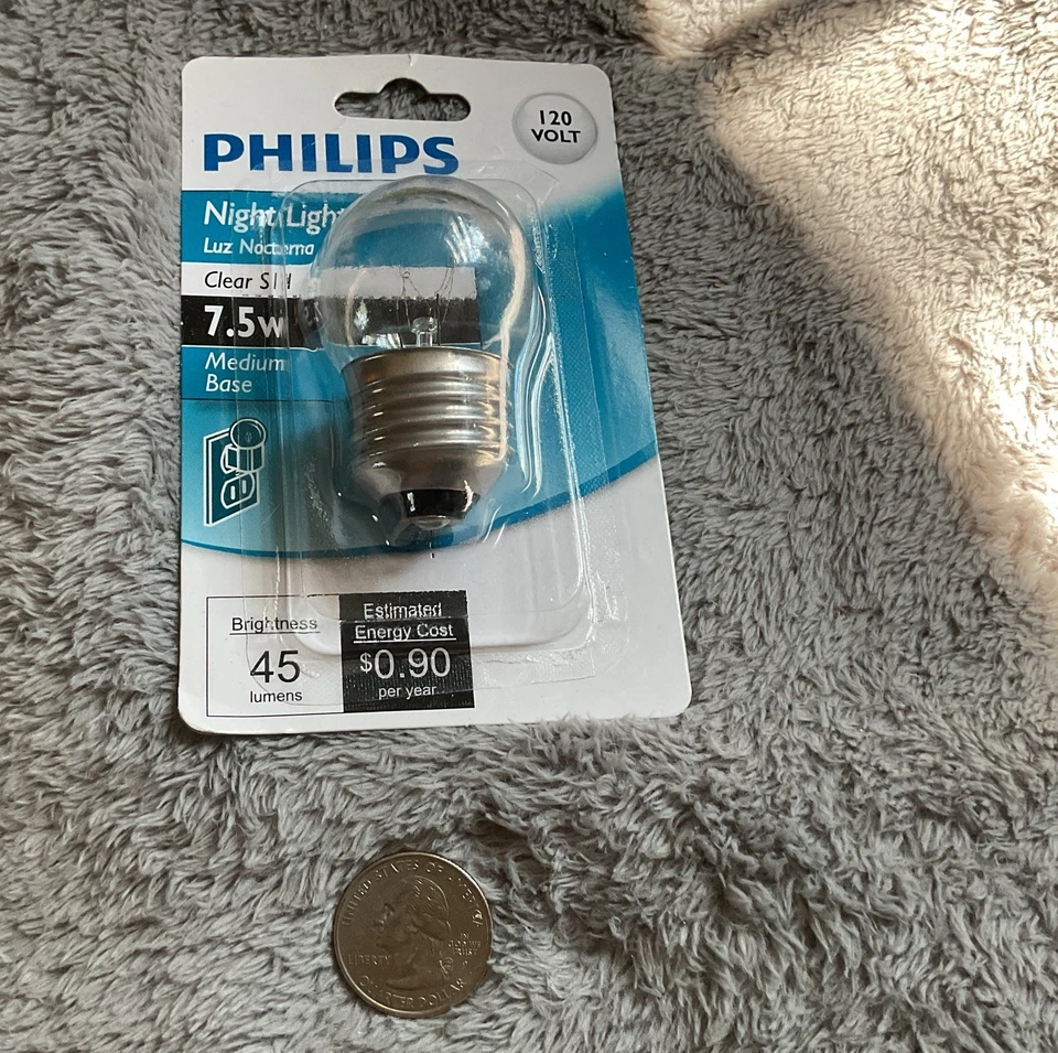 Philips 7.5 W Night Light Bulb Clear S11 Medium Base 45 Lumens 120 V 2800K - 1pk - Image 1 of 2