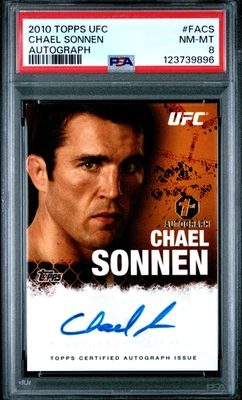 Chael Sonnen 2010 Topps UFC Autographs PSA 8 1st Auto The American Gangster - Image 1 of 2