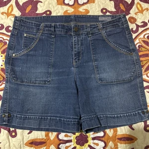 Pantalones cortos de jean Gloria Vanderbilt talla 12 - Imagen 1 de 7