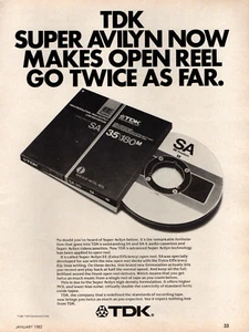 vtg TDK SUPER AVILYN EE ANALOG TAPE MAGAZINE PRINT AD Open Reel To Pinup Page - Picture 1 of 1
