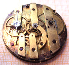 Antikes Schlüsselaufzug Taschenuhrwerk Zylinderhemmung defekt  D= 43 mm LG52