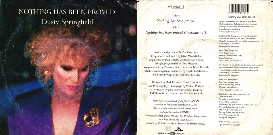 Record 45 RPM Dusty Springfield - Nothing Has Been Proved - Image 1 of 1