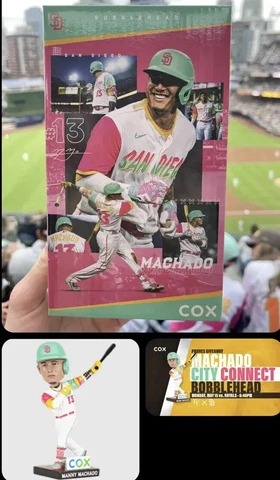 Manny Machado CITY CONNECT Bobblehead San Diego Padres May 15th SGA 5/15/23 2023 Cover