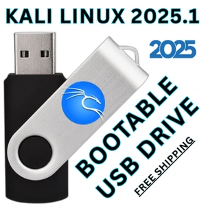 Kali Linux 2025.1 Bootable Live 64Bit USB Cyber Security Linux Pen Testing Tools - Picture 1 of 2