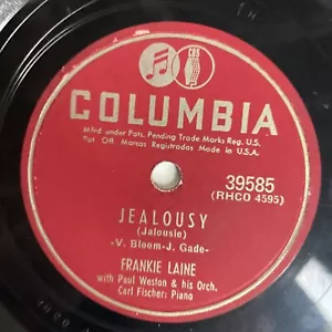 10" 78 RPM-Frankie Lane-Flamenco/Jealousy/Columbia 39585 - Picture 1 of 4