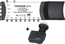 Set TELESTAR QUATRO HC LNB + TSM 58 Sat-Multischalter 5 Eingänge/8 Ausgänge