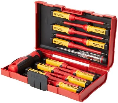 13pc VDE INSULATED SCREWDRIVER SET slotted pozi phillips torx CASE cars CA148 - Image 1 of 4