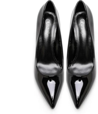 Gizelle Women’s Mid Heel Court Shoes – Pointed Toe Office, Party & Wedding Heels