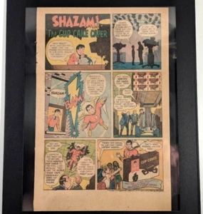 Torta tazza hostess Shazam vintage incorniciata fumetto originale pubblicità wall art - Foto 1 di 7