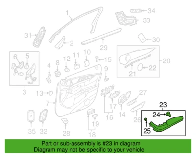 Mercedes Benz E400  E300 E43 AMG 17-23 Interior Door Pull Handle 21372046048U00 - Image 1 of 3