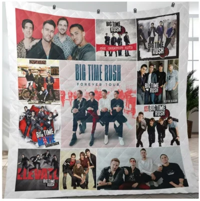 PRINTUZ Big Time Rush Band Fleece Blanket, BTR Love Forever Tour Fleece Blanket